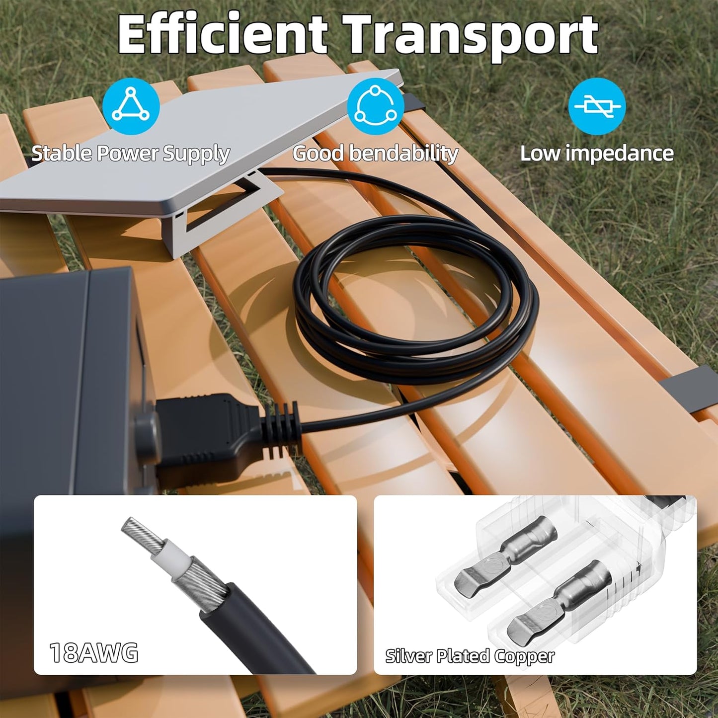 Starlink Mini Power Cable with Anderson Plug to 5.5 x 2.1mm DC Male Adapter Cord, Portable, Anderson Connector 9.8FT 18AWG Accessories DC5521 for Car Camp Trailer Travel