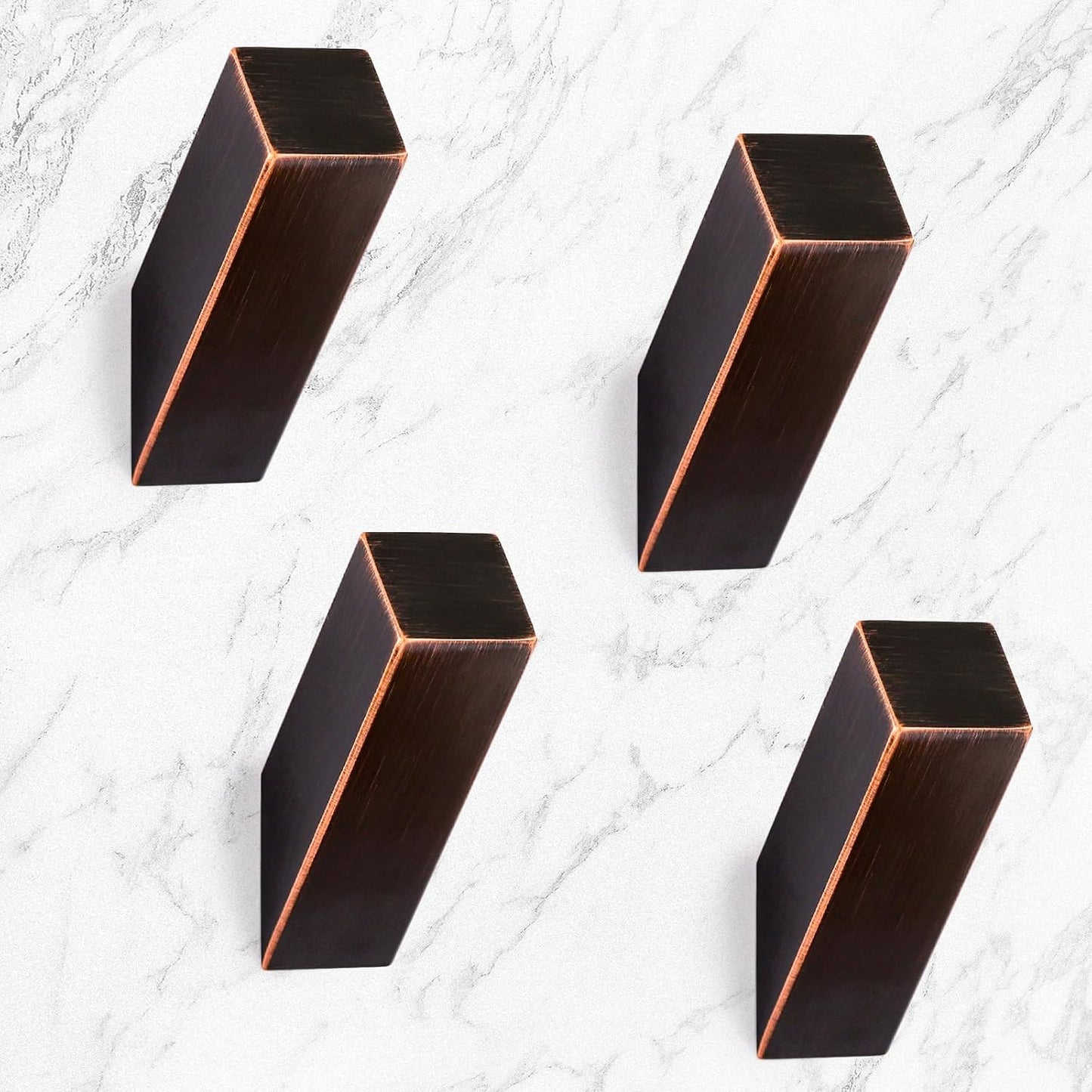 NINETREX Towel Hooks for Bathrooms,Wall Hooks SUS 304 Stainless Steel Heavy Duty Wall Mounted Robe Towel Hooks for Bathroom Bedroom Garage Coat Hanging 4 Pack (Oil Rubbed Bronze,Drill Hole)