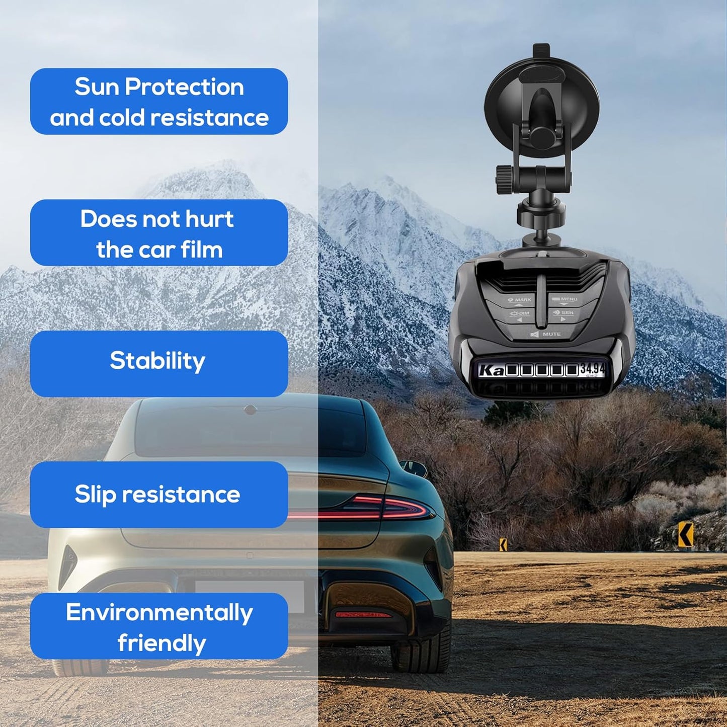 Super Radar Detector Mount,Super Car Windshield,Dashboard Suction Cup Bracket,Suitable for Cobra Escort Beltronics Radar Detectors (for Cobra Escort Beltronics)