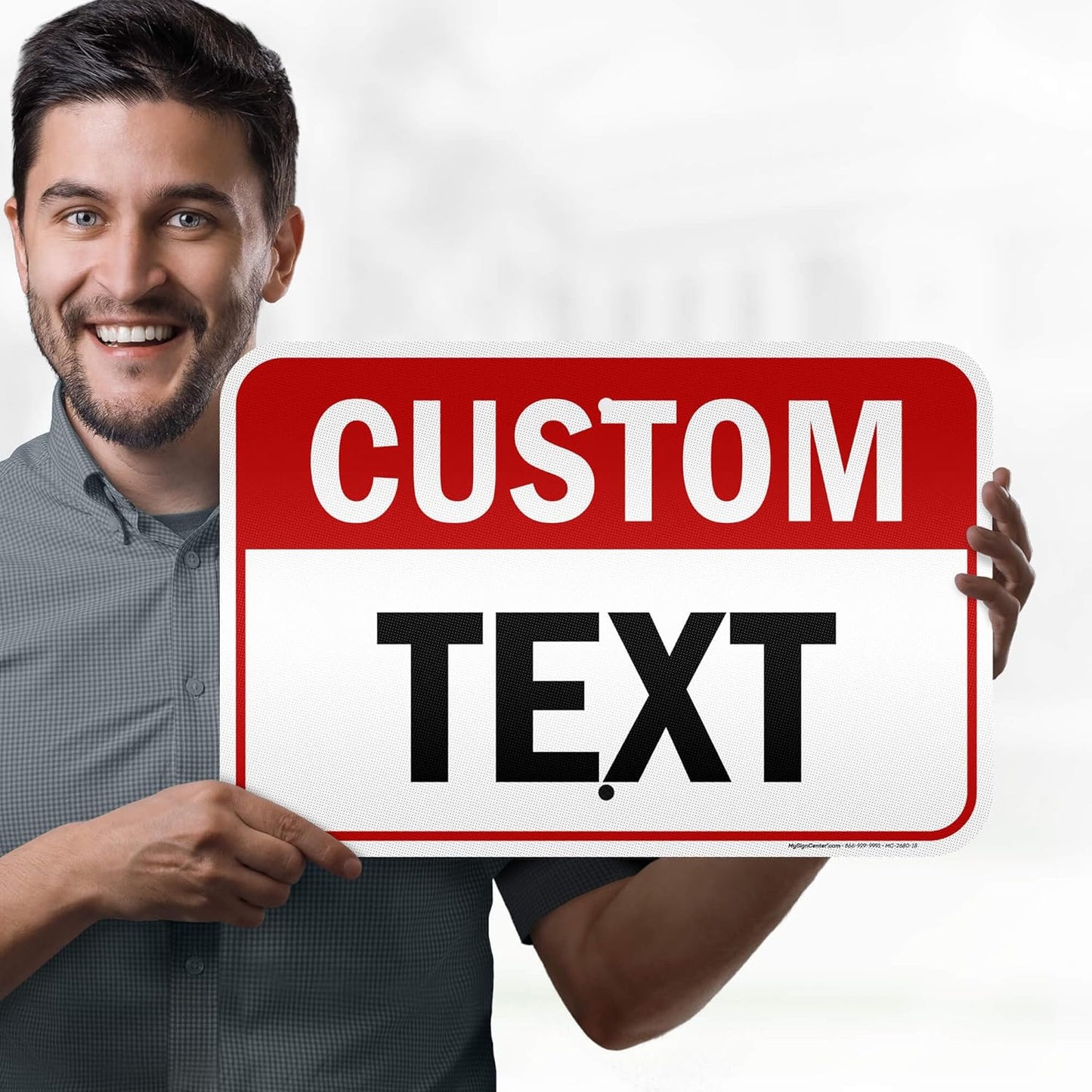 Custom Sign, Custom Sign for Business, Indoor/Outdoor use. 12x18 Inches, 3M EGP Reflective, Rust Free .063 Aluminum, Fade Resistant, Made in USA by My Sign Center (Header)