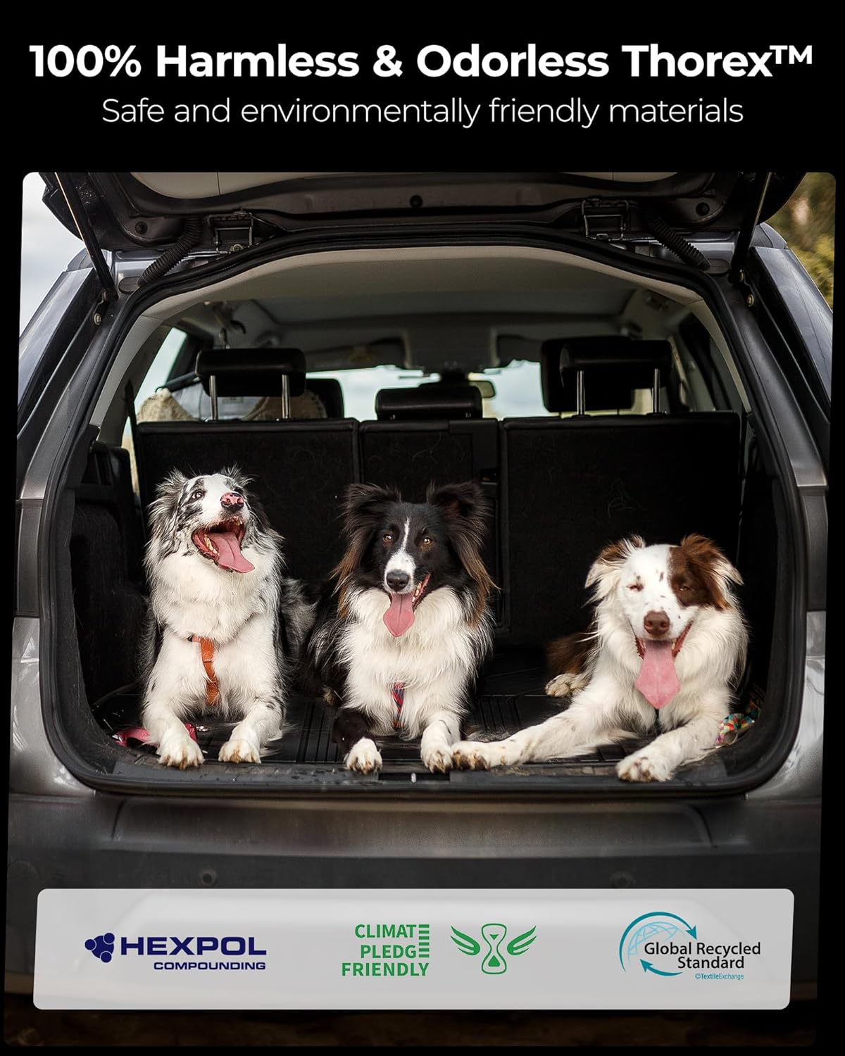 3W Cargo Liner Fit for Honda CR-V 2023 2024 2025 2026 (Include Hybrid) TPE Custom Fit All Weather Honda CRV Accessories Odorless Anti-Slip Mats Trunk Mats Black(Upper Position)