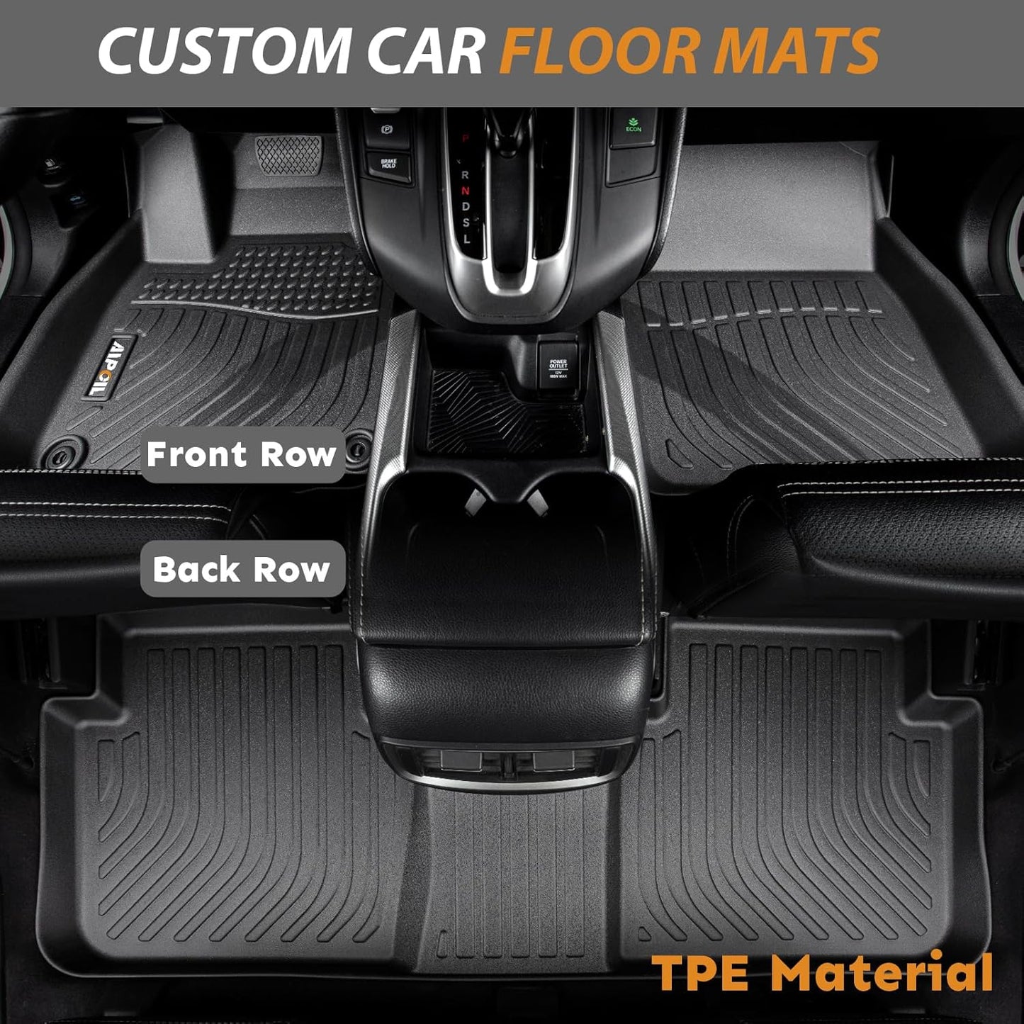 AIPOIL® Floor Mats & Cargo Liner Set for 2016-2024 Chevrolet Camaro All Weather Protection TPE Anti-Slip Automotive Full Set Custom Car Mats Accessories - Black