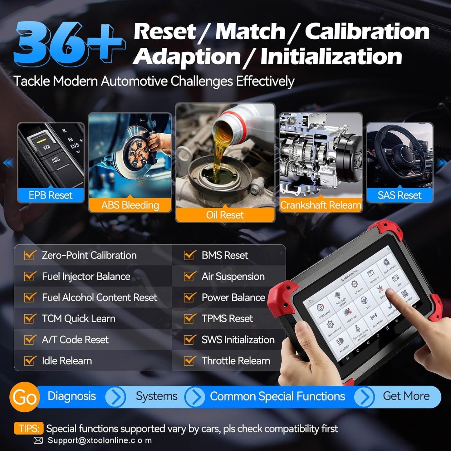 XTOOL D7X OBD2 Scanner Diagnostic Tool,2025 Bidirectional Scan Tool with 36+Resets,3-Year Updates,FCA Autoauth,ECU Coding,Full System Car Scanner for ABS Bleeding,Crankshaft Relearn,Injector Coding