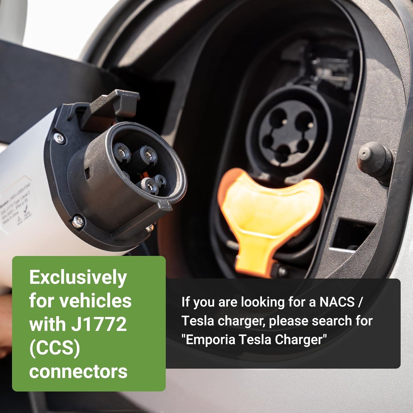 EMPORIA Level 2 EV Charger w/ J1772 Charger, 48 amp, Preconfigured for Hardwired Install with Whip, WiFi Enabled EVSE Level 2 Charger, 24ft Cable, White