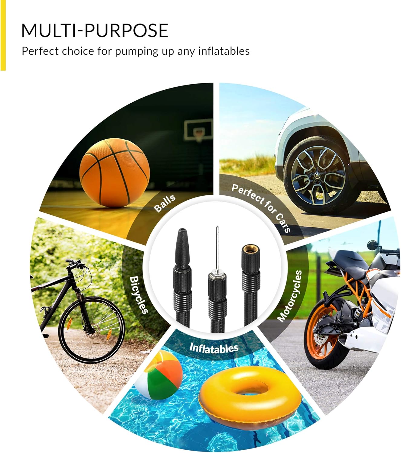 Kensun AC/DC Digital Tire Inflator for Car 12V DC and Home 110V AC Rapid Performance Portable Air Compressor Pump for Car, Bicycle, Motorcycle, Basketball and Others