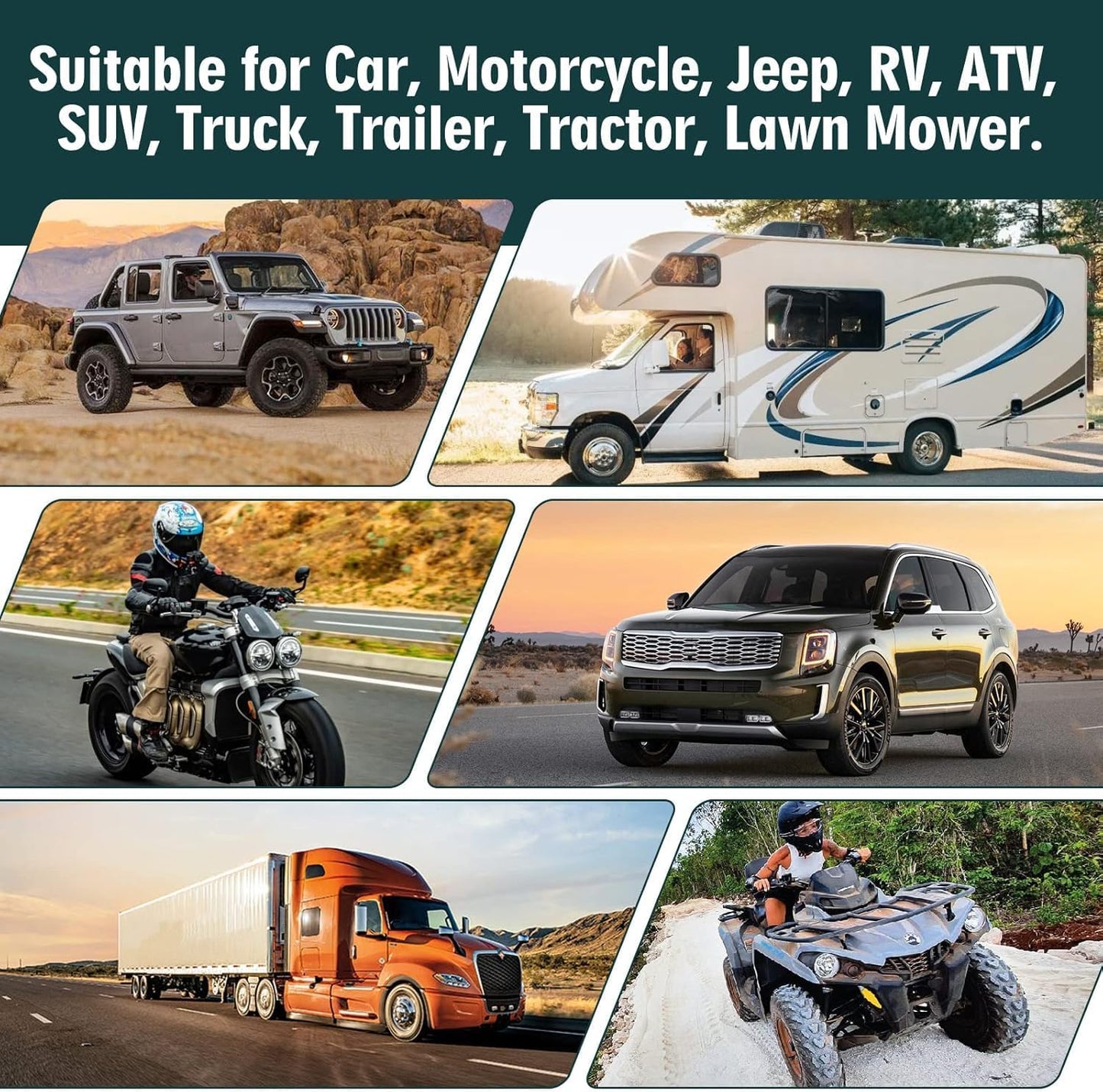 Tire Repair Kit, 24 Pcs Professional Heavy Duty Universal Emergency Flat Tire Repair Kit to Fix Punctures, for car Motorcycle, Truck, Golf Cart, ATV, Tractor, ARB, RV, SUV, Trailer etc.(Black)