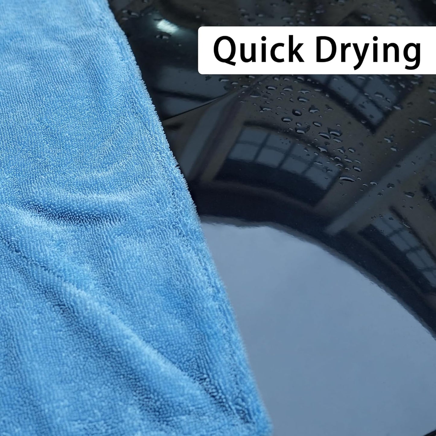 LIVOS 2 Pack Car Drying Towel, Premium Microfiber Towels for Cars, 1000GSM, Edgeless Twisted Loop Design, No Streaks, Scratches, or Water Spot, Absorbent Wash Towel, 18" x 24" (Blue&Grey)