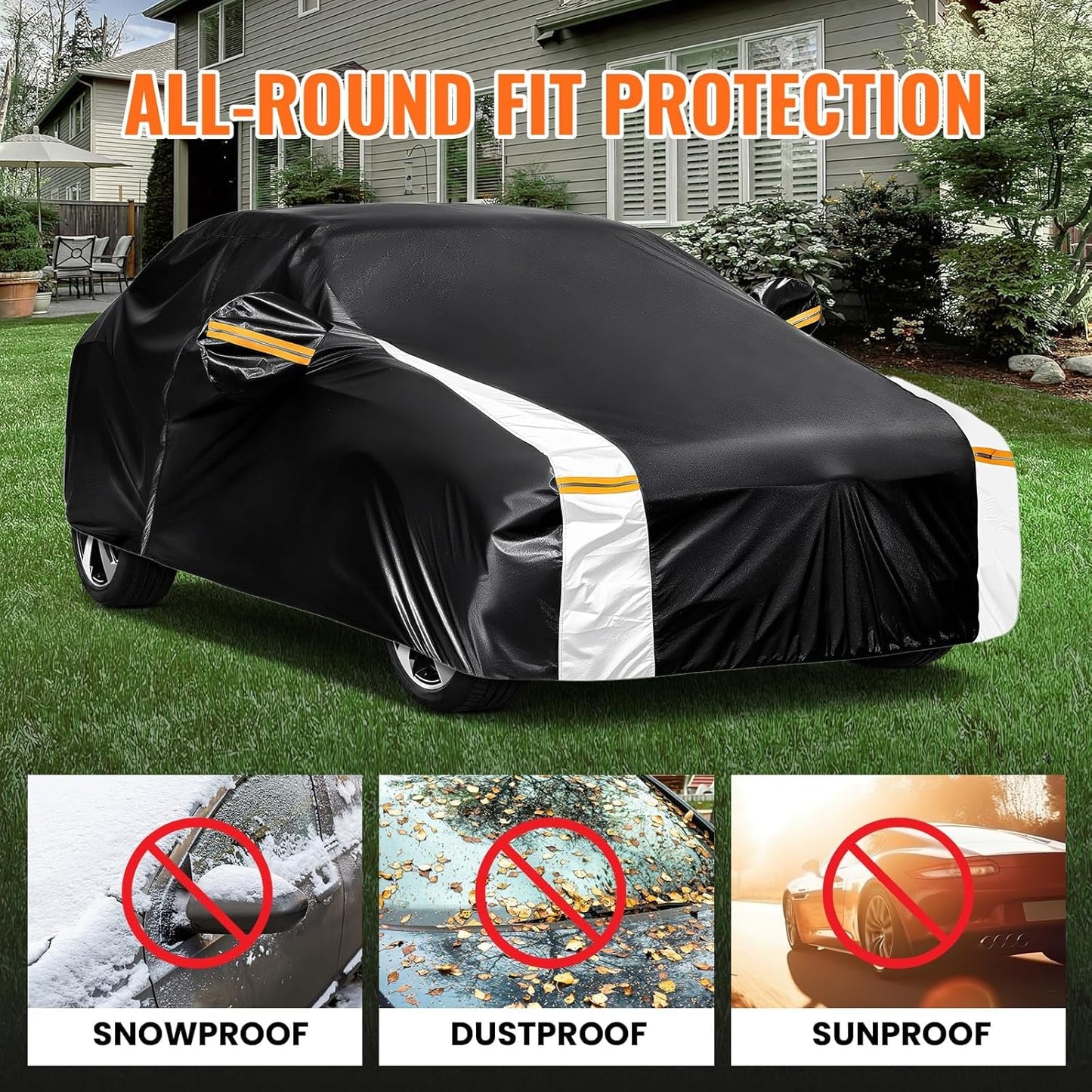 Mini Countryman Car Cover 100% Waterproof All Weather, Gift with Towel, 10 Layers SUV Car Cover Custom Fit 2010-2025 Mini Countryman, Full Exterior Covers Rain Sun UV Protection with Door Zipper.