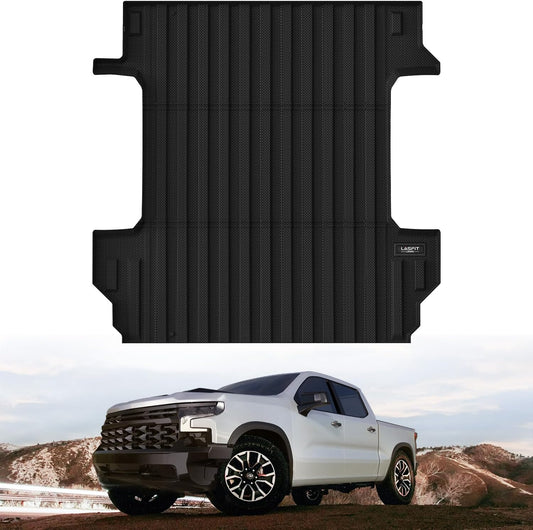 LASFIT Truck Bed Mat 2019-2025 for Chevrolet Chevy Silverado 1500 | GMC Sierra 1500 (Only Fit 5.8FT Bed), Bed Liner for Chevy Silverado GMC Sierra 1500, Not Fit Optional CarbonPro Bed