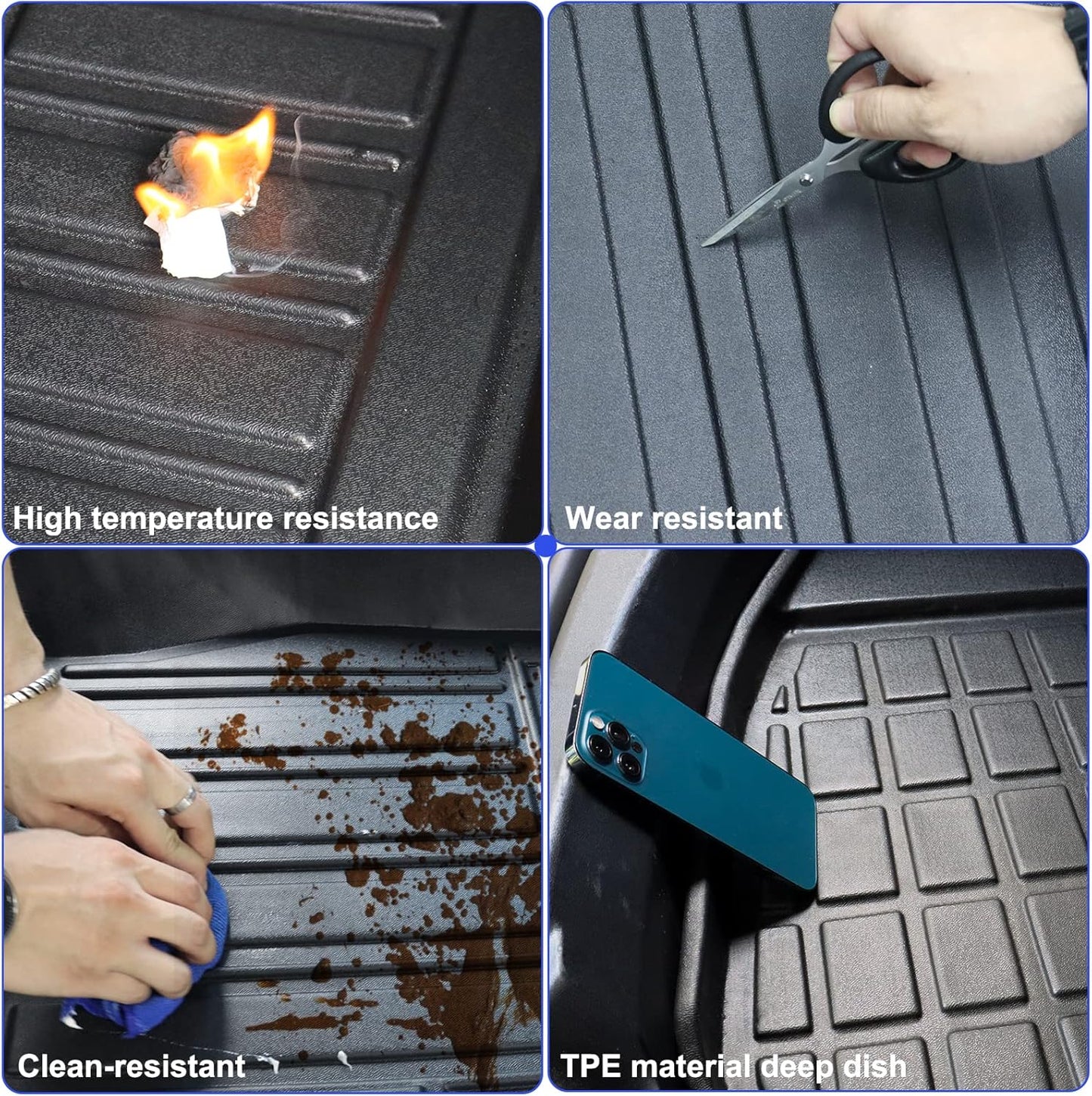 Compatible for 2025 2024 2023 2022 2021 Nissan Rogue Floor Mat Trunk Cargo Liners, All-Weather Rear Trunk Mat Cargo Cover Protector Fit for Rogue 2024-2021 Accessories (No Sport Models)