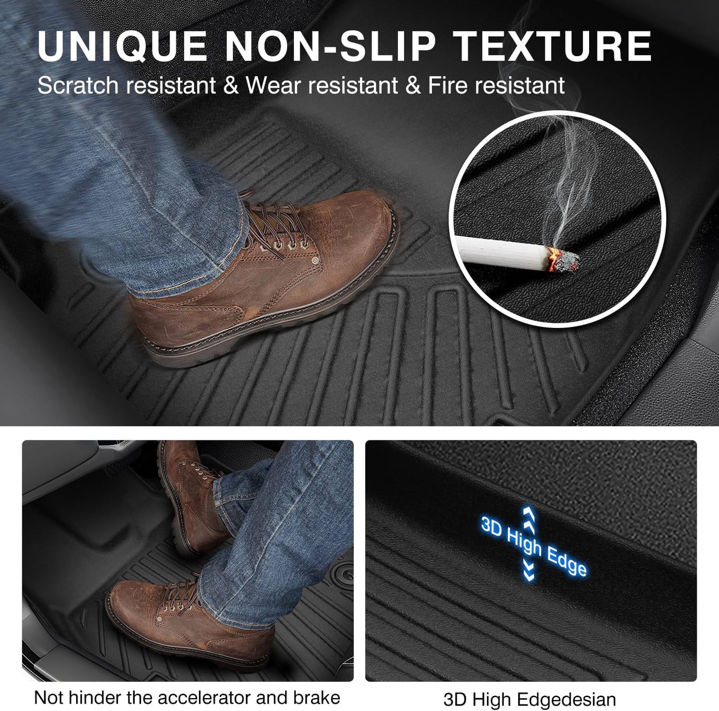 Powerty Floor Mats & Cargo Liner for 2017-2025 Mazda CX-5 CX5 Accessories Car Mats, Includes 2 Row and Cargo Liner Set, All Weather TPE 3D Floor Liners Rear Cargo Mat