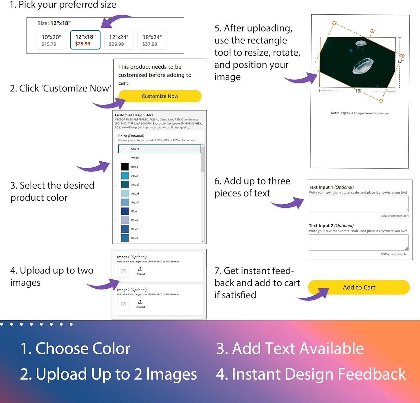 Custom Car Magnet for Business 2 Pack | Personalized Logo, Text, and Image Reflective Magnetic Signs for Vehicles | Effective Advertising Signs | Various Size | Weather-Resistant - 24x24in
