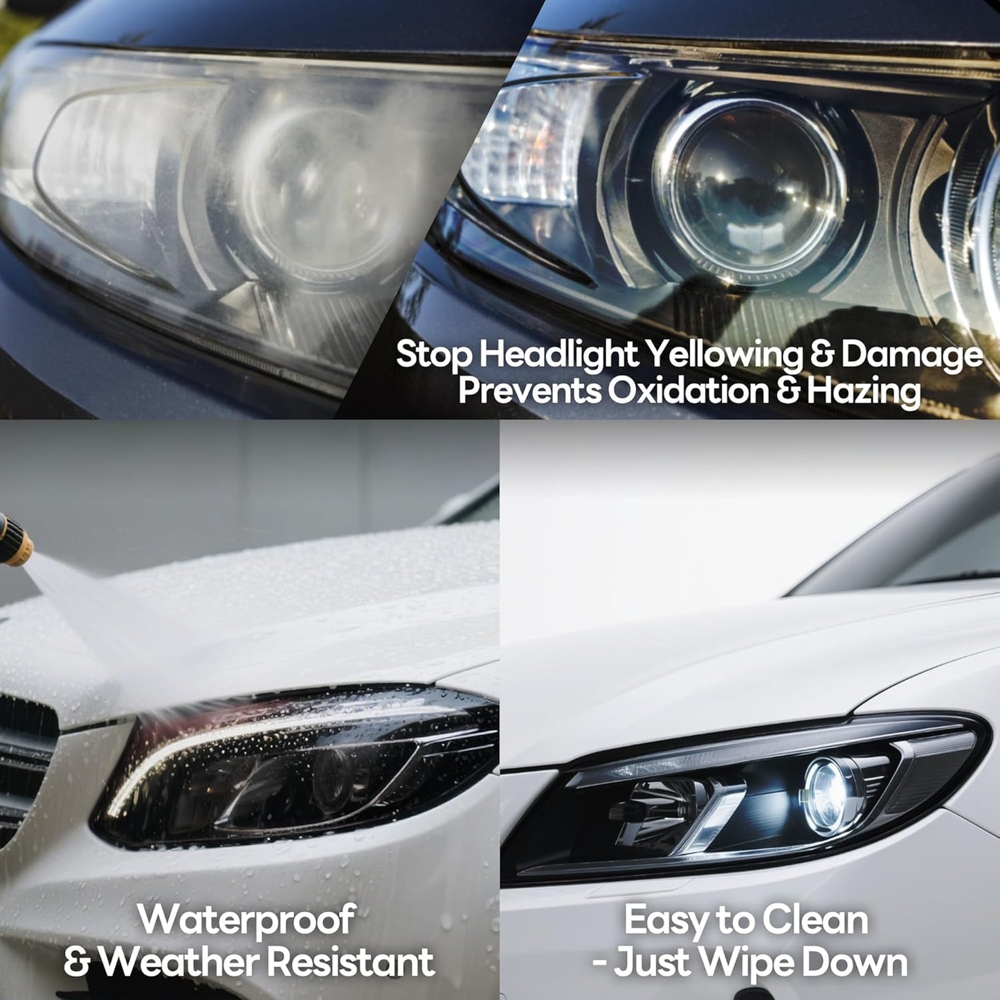 Lypumso 16 x 60 Inches Deep Black Headlight Taillight Car Tint Vinyl Film, Self Adhesive Fog Lights Sticker Sheet Roll for Car Lights Cover Protection