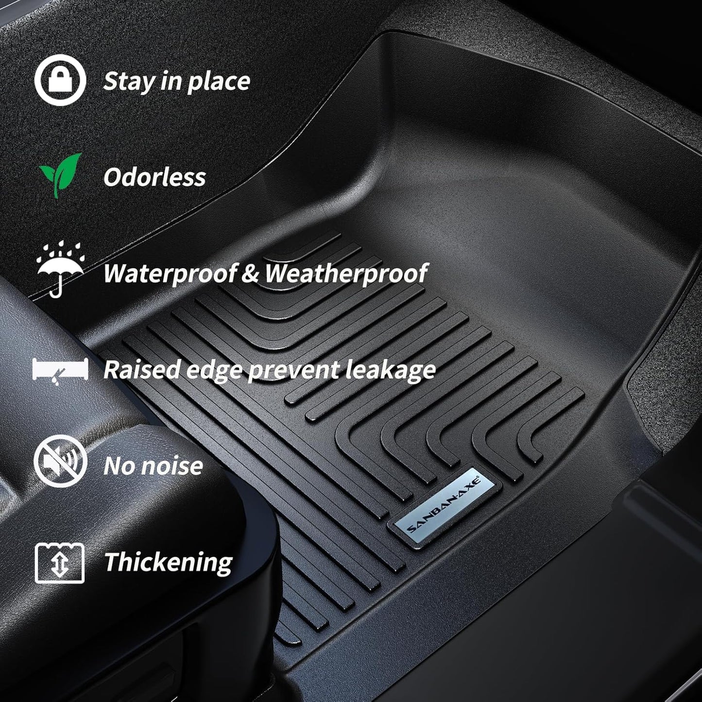 Floor Mats for Tesla Model Y Juniper 2025 2026 | All-Weather TPE Liners 7-Piece Set with Cargo Liner, Trunk & Interior Accessories | Custom Fit Backrest Protector