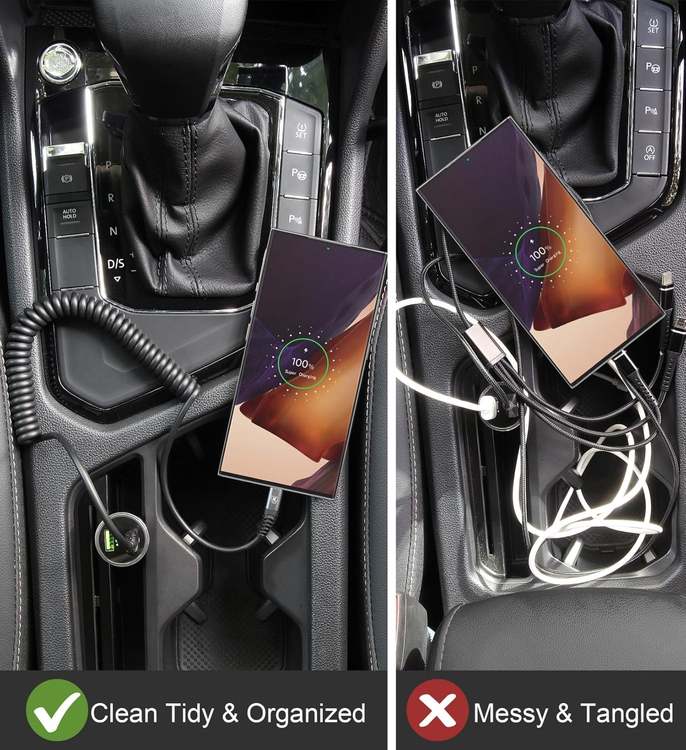 USB Type C Charger Cable Fast Charging [3FT+6FT], 2Pack Coiled USB A to USB C Charger Cable for Car Android Auto USB C Charger Cord, USBC Cable Compatible with iPhone 16/15/Samsung Galaxy A10e A20 S20