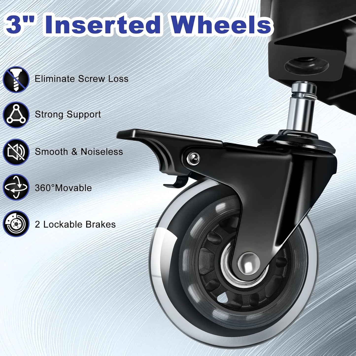 Rolling Shop Stool with Wheels, Garage Mechanic Shop Chair with Handle Backrest, Adjustable Height Work Stool, Roller Seat with Tool Tray Storage, Heavy Duty, 330 LBS Capacity, Black