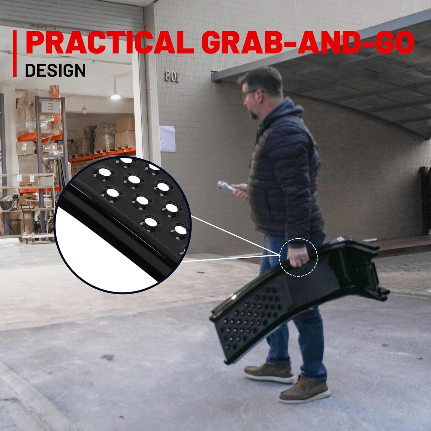 Rockland 4 Ton 8000 LBS Solid Steel Car Ramp Set, 35" L x 13" W x 9" H, Heavy Duty Auto Truck Ramps for Oil Change and Car Repair, Ideal for Easy Home Garage Maintenance (Pack of 2)