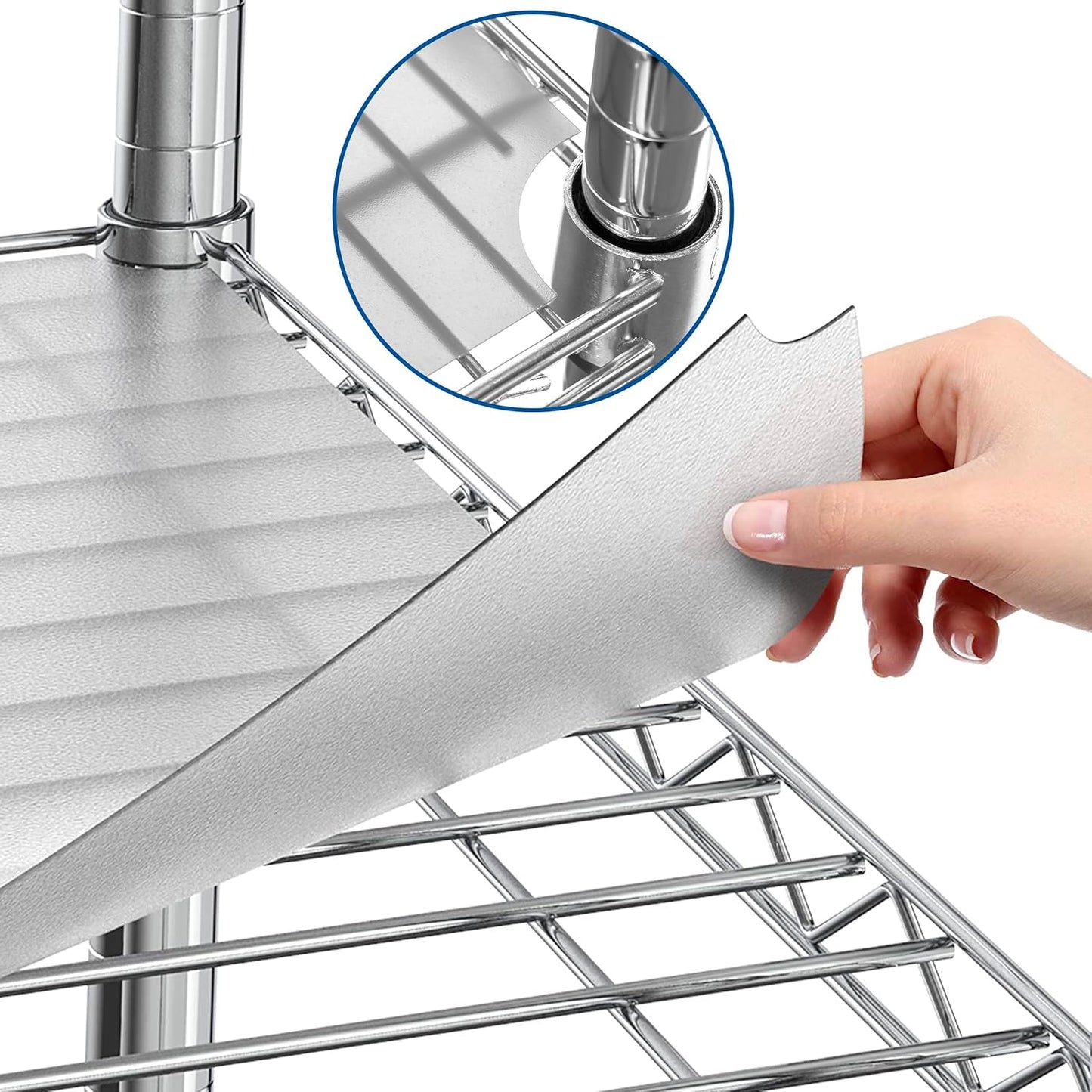 Sterling Shelf Liners Wire Rack Covers: Plastic Shelf Liner Cover for Wire Shelving: Cover Mats for Shelves in Pantry, Closet, and More: 18x48 Inch: Clear, Set of 4