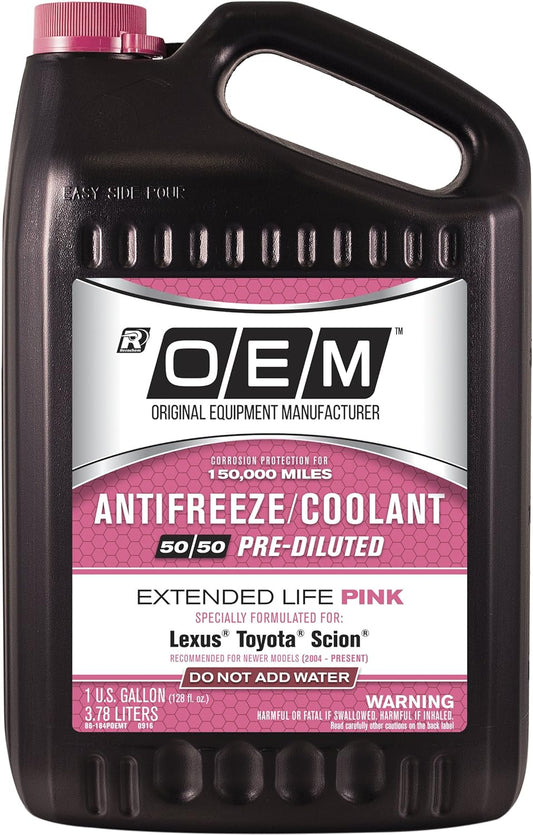 Recochem OEM 86-184POEMT Pink Premium Antifreeze 50/50 Extended Life PINK, 1 gallon, 1 Pack