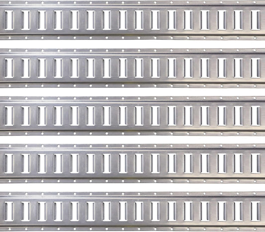 US Cargo Control E Track, Made in USA, 12 Gauge Steel 5 FT Galvanized E Track Rail (5-Pack) Horizontal ETrack Rails for Trailers, Garages, Cargo Vans, 6,000 Pounds Break Strength Per E-Track Slot