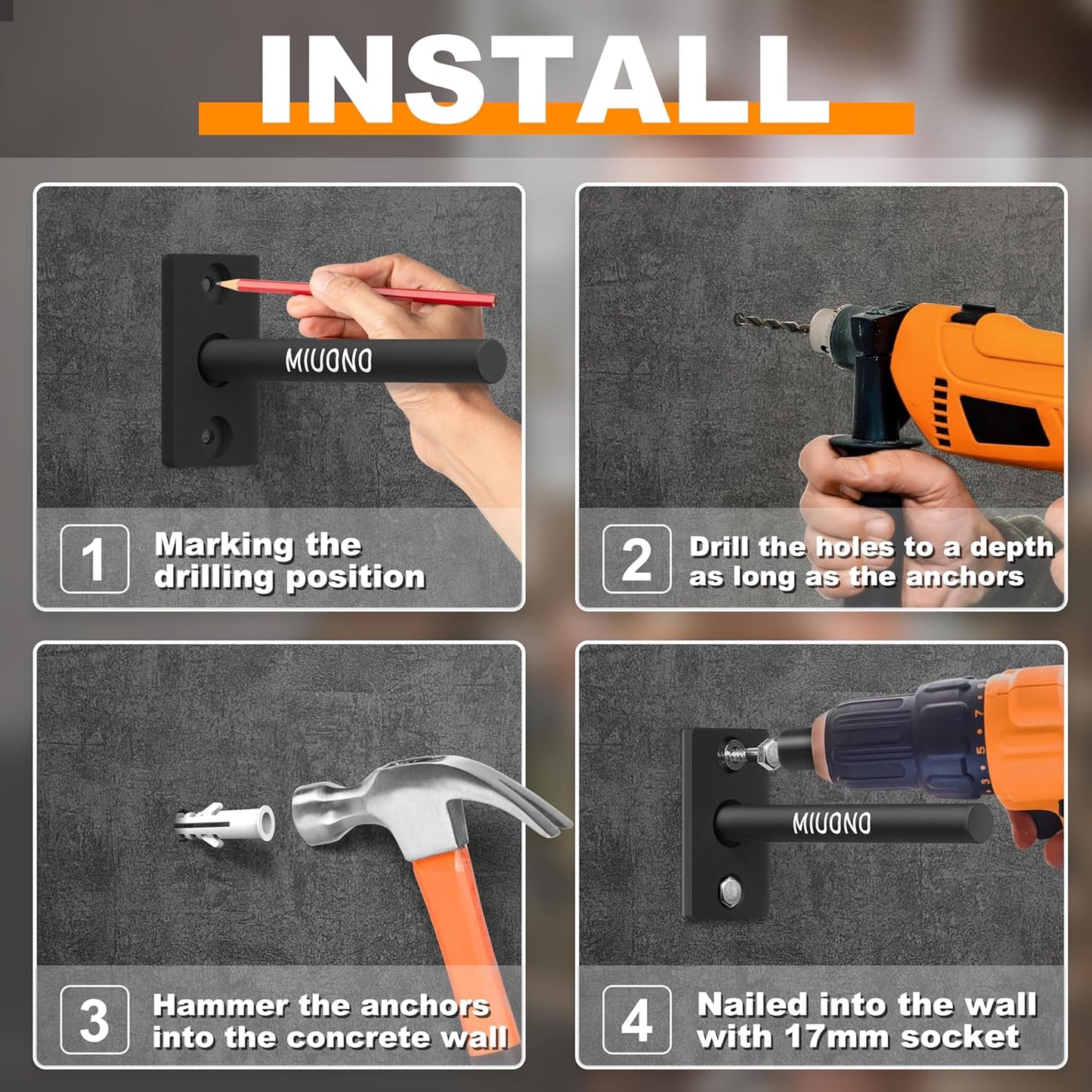 Weight Plate Holder, Wall Mounted Weight Rack Storage for Weight Plates, Home Gym Organizer