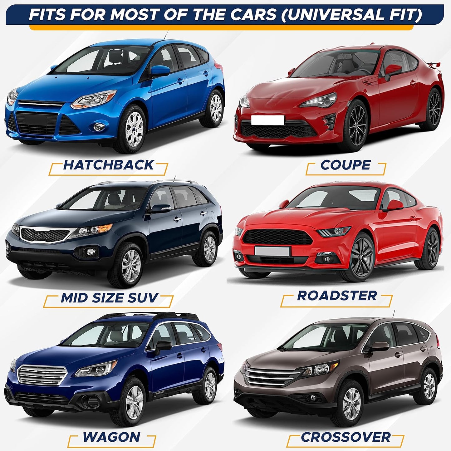 EcoNour Accordion Car Windshield Sun Shade (Blue) | Reflective Car Window Shades for Front Window | Sun Visor Blocks Heat & UV Rays | Controls Interior Temperature | 58 x 28 Inches