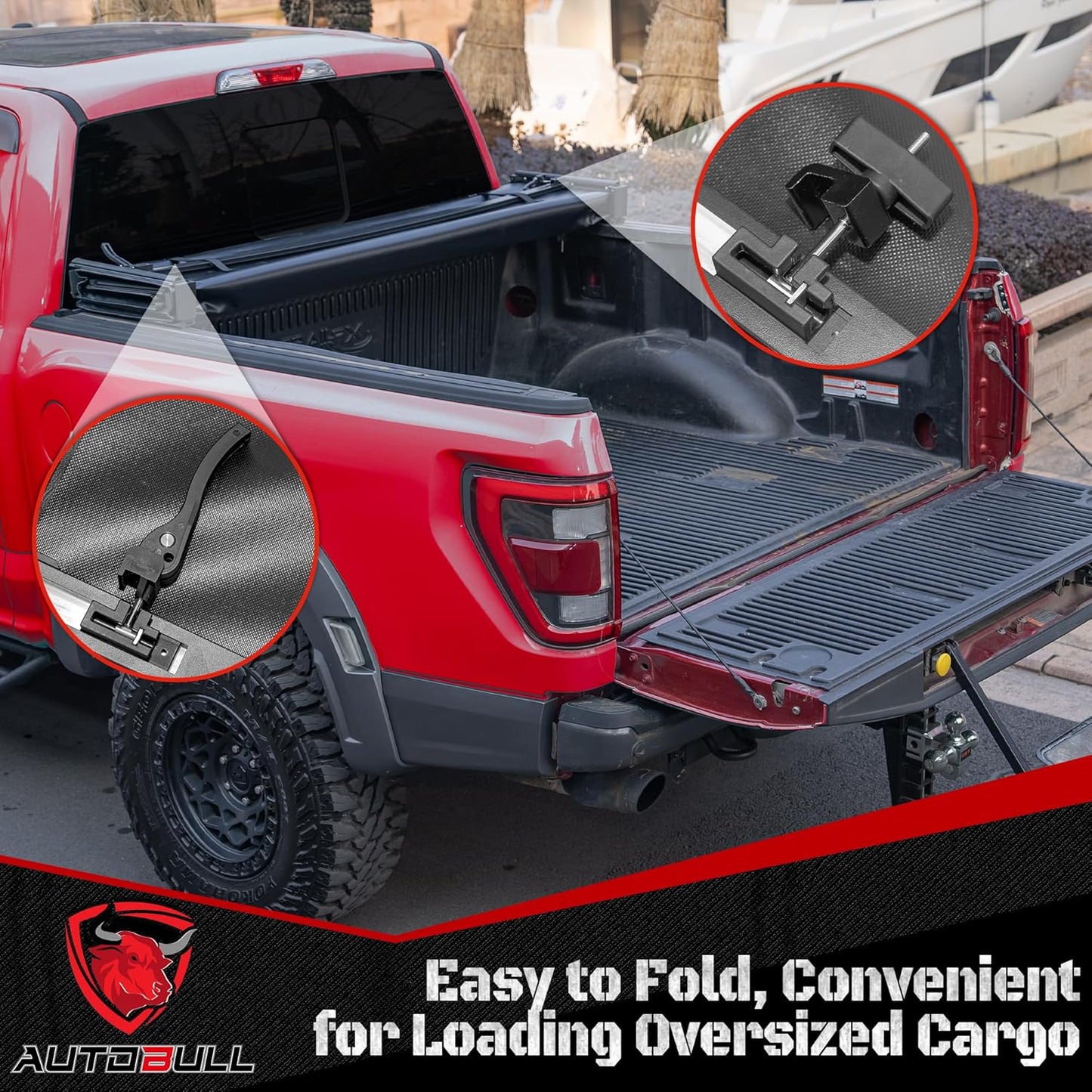 Soft Quad Fold tonneau Cover Compatible with 2022-2025 Toyota Tundra 6.5ft Bed, Vinly Top Alloy Steel Structure