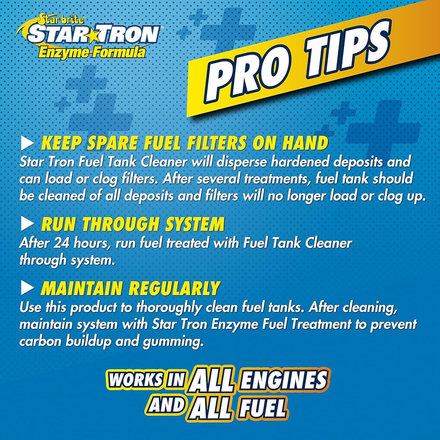 STAR BRITE Star Tron Fuel Tank Cleaner - Remove Sludge, Varnish & Other Deposits - Rejuvenate Old, Stale Fuel - Concentrated Formula Works In Gas Tanks & Diesel Tanks - 1 GAL (093600)