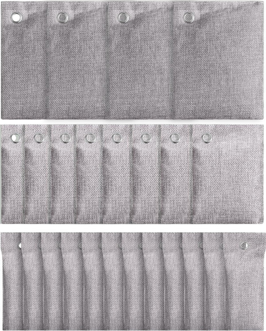 Nuanchu 24 Pcs Activated Charcoal Odor Absorber 50g/100g/200g, Air Purifying Bamboo Charcoal Bags, Natural Shoe Odor Absorber, Deodorizer Absorbers for Fresh Car Home Closet Pet Basement Smell(Grey)