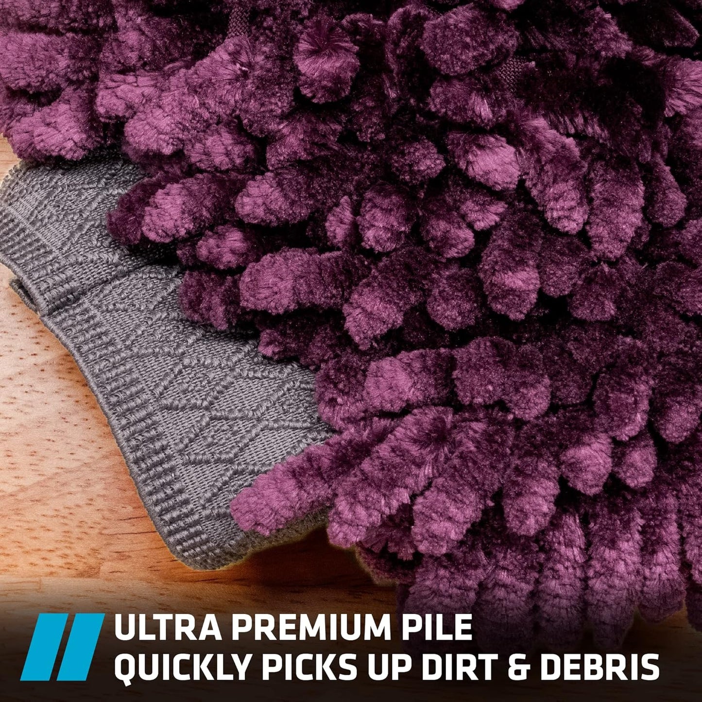 VIKING Car Wash Mitt, Microfiber for Car Cleaning, Premium Chenille, Purple, 10 inch x 8 inch, 2 Pack