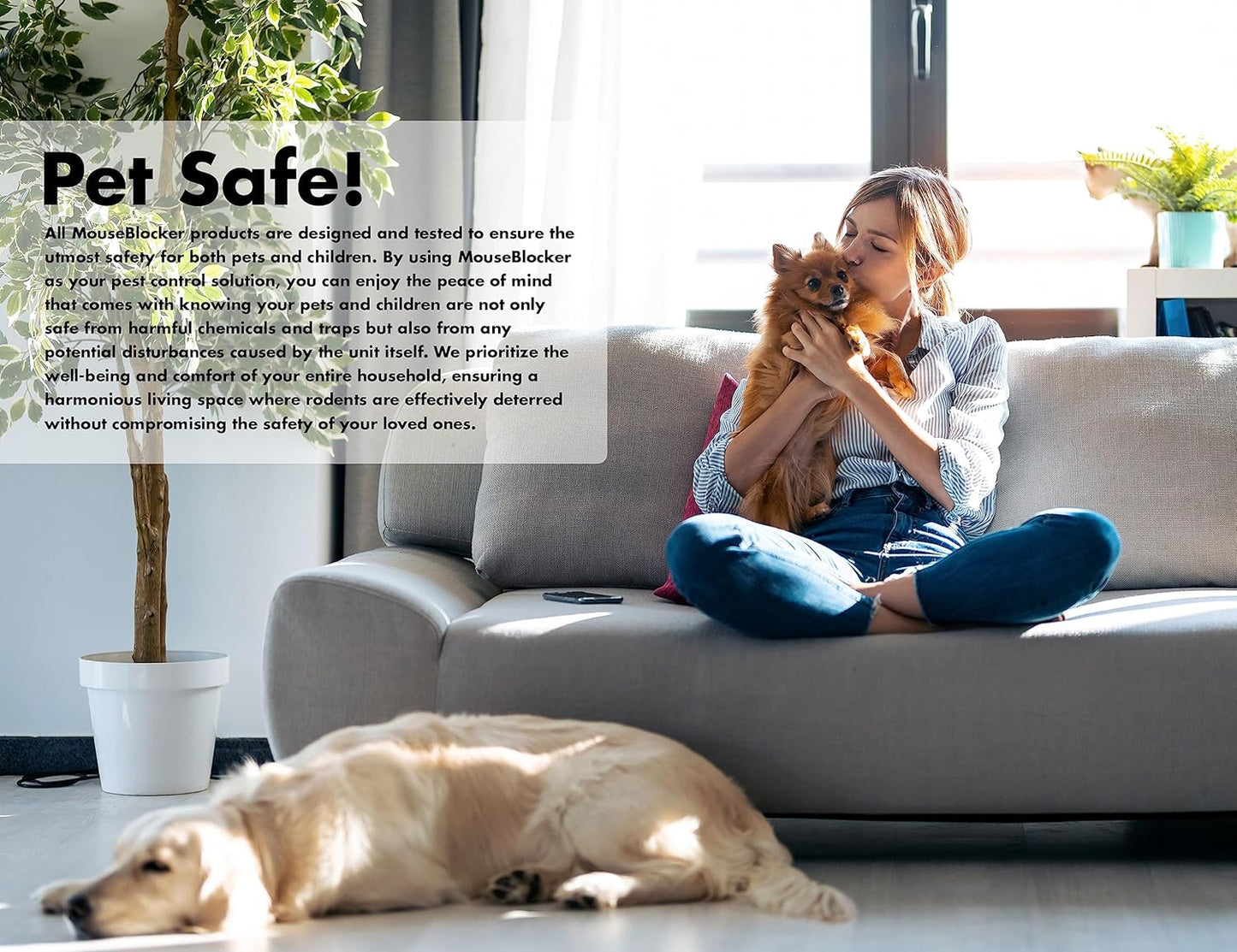 Mouse Blocker Prox 12Volt High Powered Ultrasonic Mouse and Rodent Deterrent with with an Eviction Mode and Dual Strobing LEDs for Your Vehicle