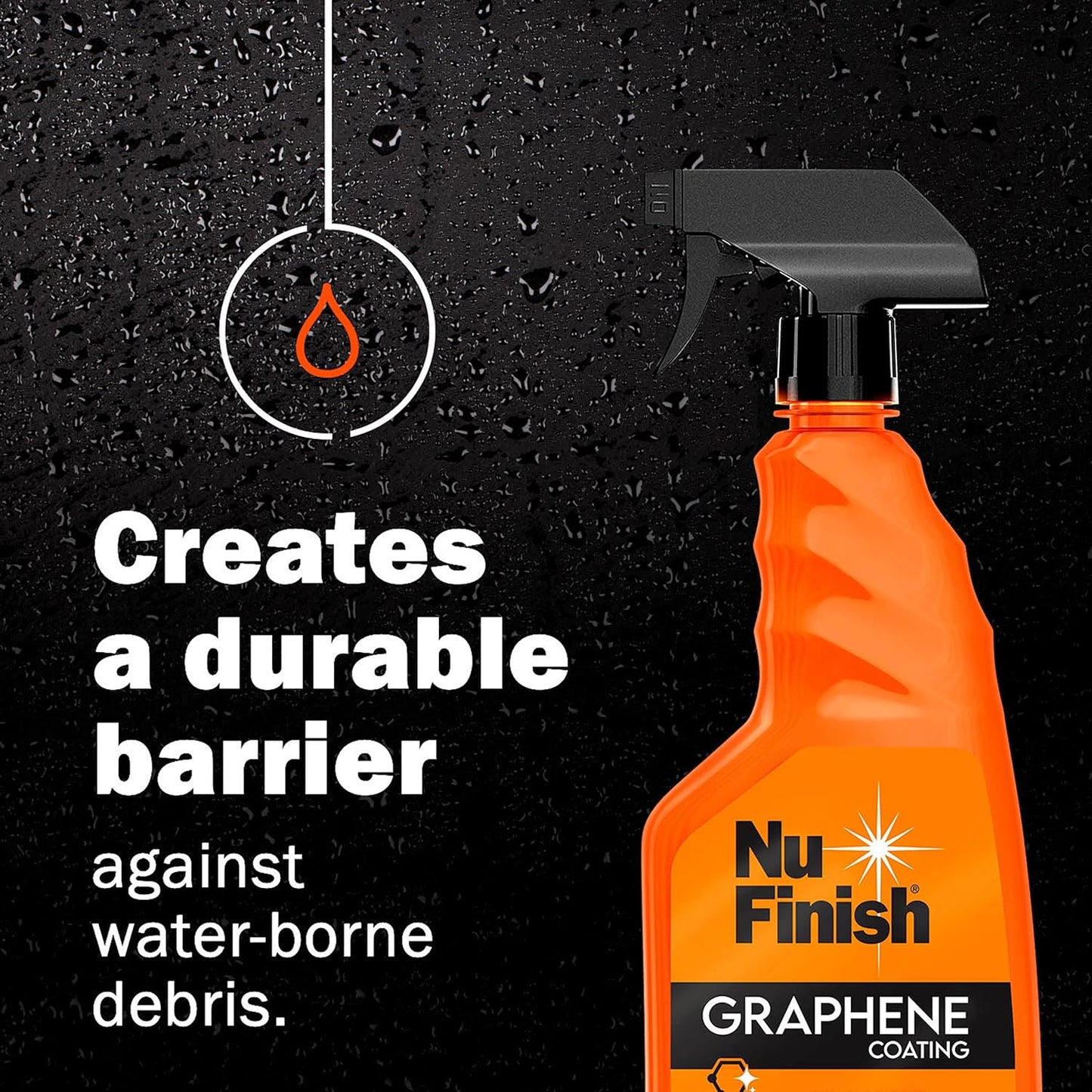 Nu Finish Water-Repellent Ceramic and Graphene Technology Vehicle Finishing Kit, Car Shine - Includes Graphene Coating Spray and Microfiber Towel