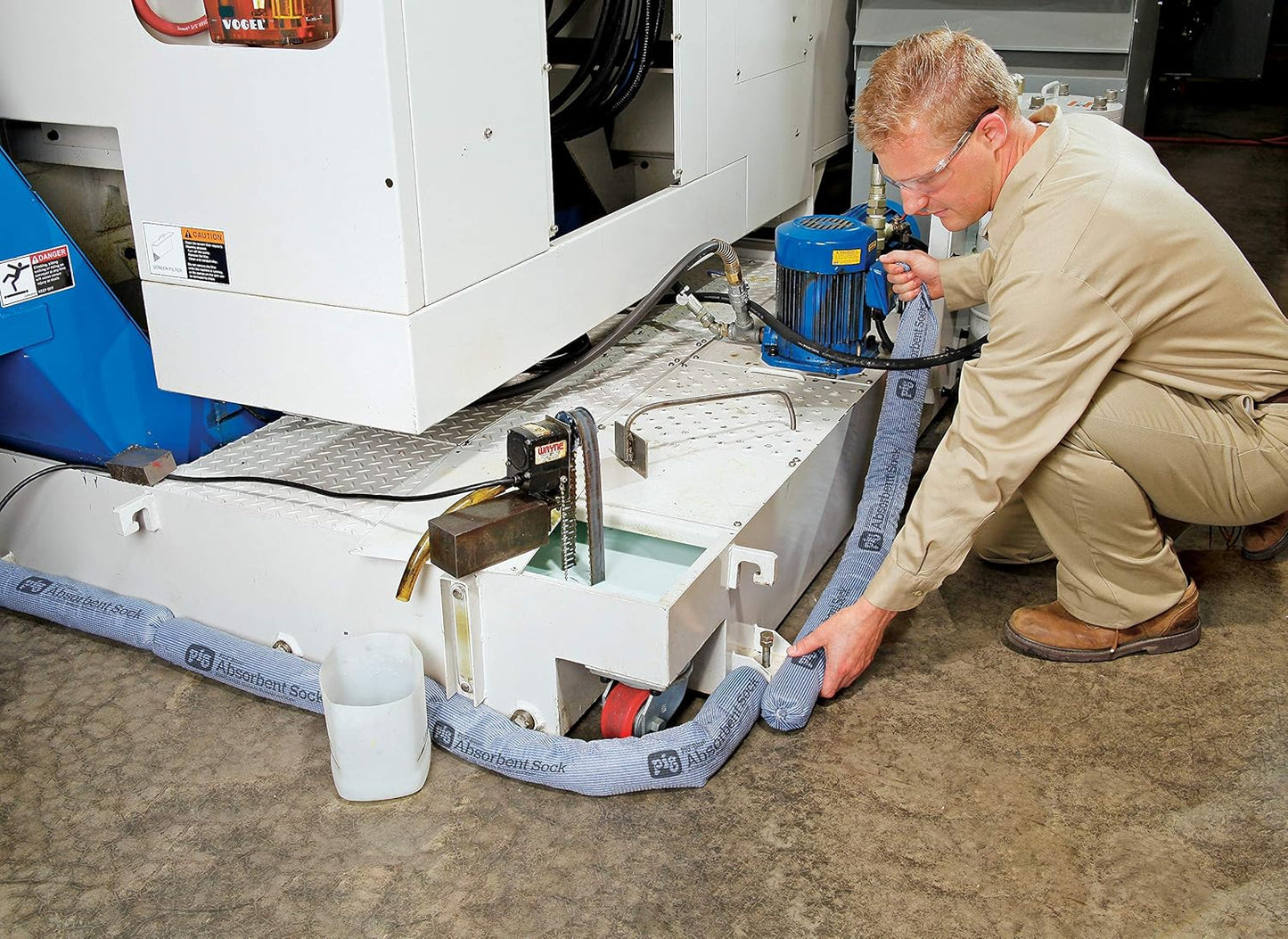 PIG Blue Oil Absorbent Sock - 12 per Package - 3" x 48" - Absorbs up to 95 oz per Sock - PIG238