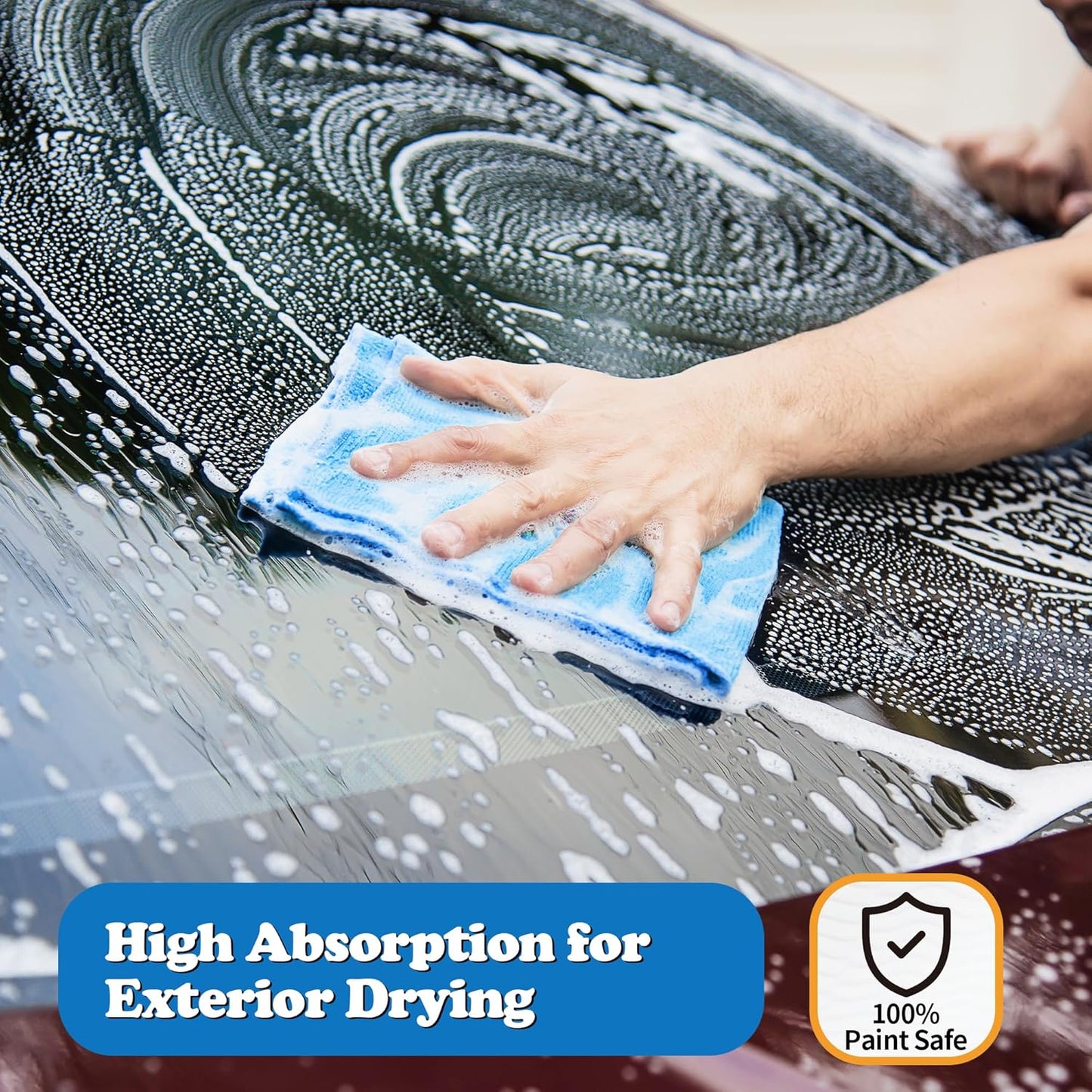 FIXSMITH Shop Towels, Pack of 150, Microfiber Cleaning Cloth Bulk, Microfiber Towels for Cars, Lint Free, Scratch-Free Cleaning Rags for Housekeeping, 11.5 x 11.5 inch