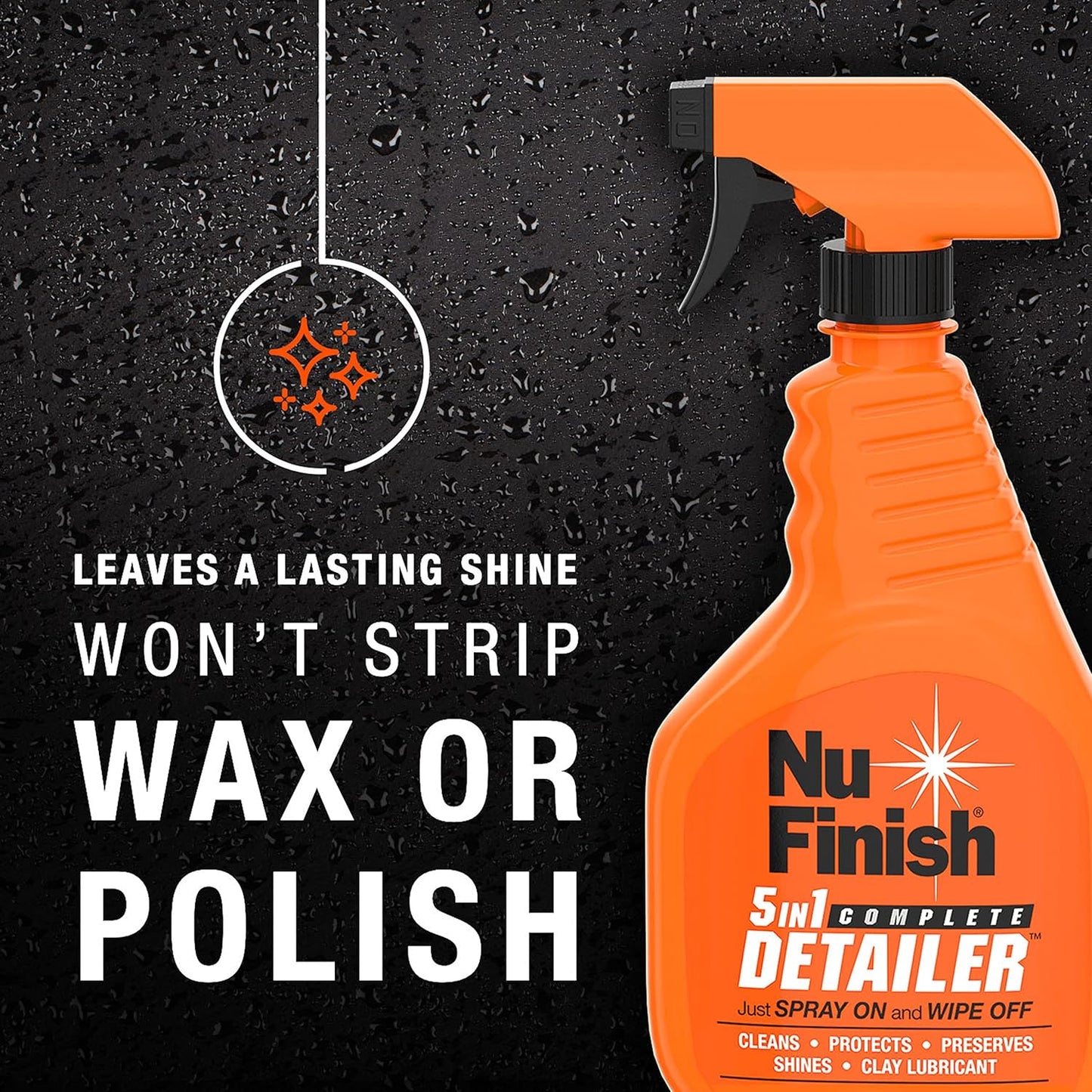 Nu Finish Quick Clay Car Kit with Clay Block, 5-in-1 Detailer and Cloth (3 Items)