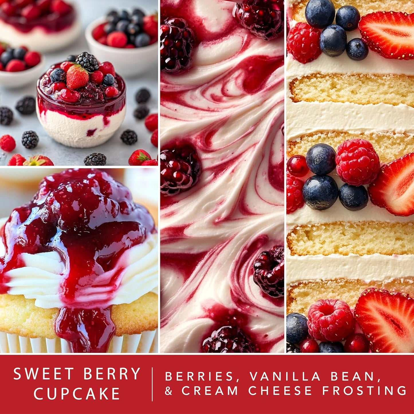 Scentsationals Wax Melts, Wax Cubes Strong Scent - Sweet Berry Cupcake - Long Lasting Scented Wax Melts for Warmer, 10oz (24-Cubes)