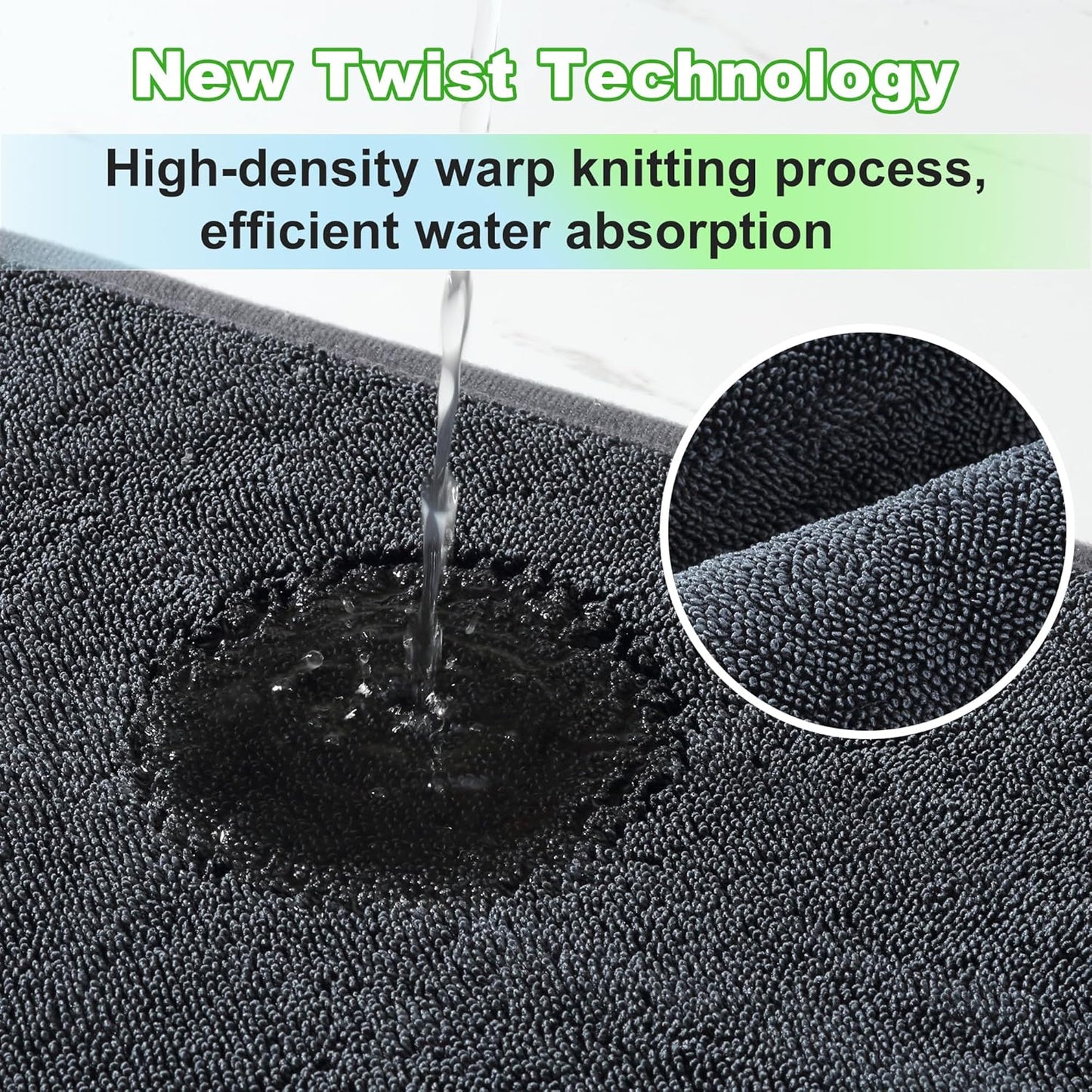 JOYMOOP Car Dry Towel, Quick Drying, Medium Size,Microfiber Cleaning Cloth, Dark Grey, 35.4 x 23.6 Inches, 3 Pack for Boates, RVs, SUVs, Trucks, Cars