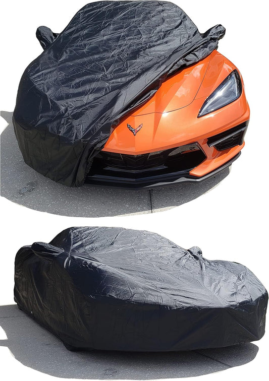 Custom FIT Car Cover fits 2020-2025 Chevy Corvette C8 XTREMECOVERPRO Diamond Series Black