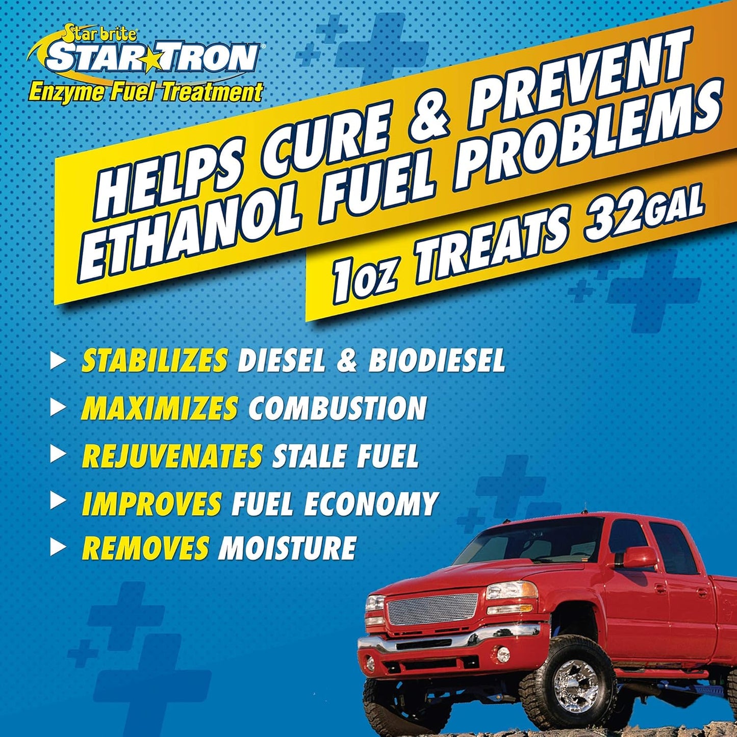 Star Tron Super Concentrated Diesel Formula - Stabilize & Rejuvenate Diesel, Biodiesel & All Regular Gasoline - 1 Oz Treats 32 Gallons