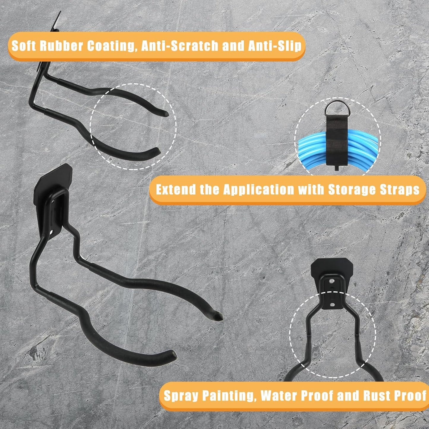 Power Tool Hanger, Garage Wall Hooks, Utility Hooks for Garage Tool Organizers and Storage (4 Pack), WEH01