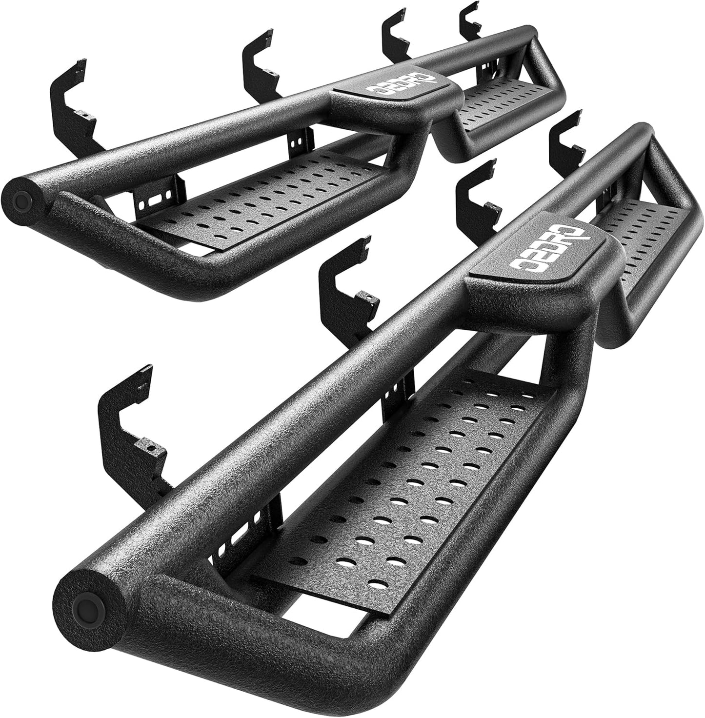 OEDRO Running Boards Compatible with 2019-2025 Chevy Silverado/GMC Sierra 1500, 2020-2025 2500HD 3500HD Crew Cab(Excl. 2019 1500 LD/Limited), Bolt-on Side Steps Steel Nerf Bars