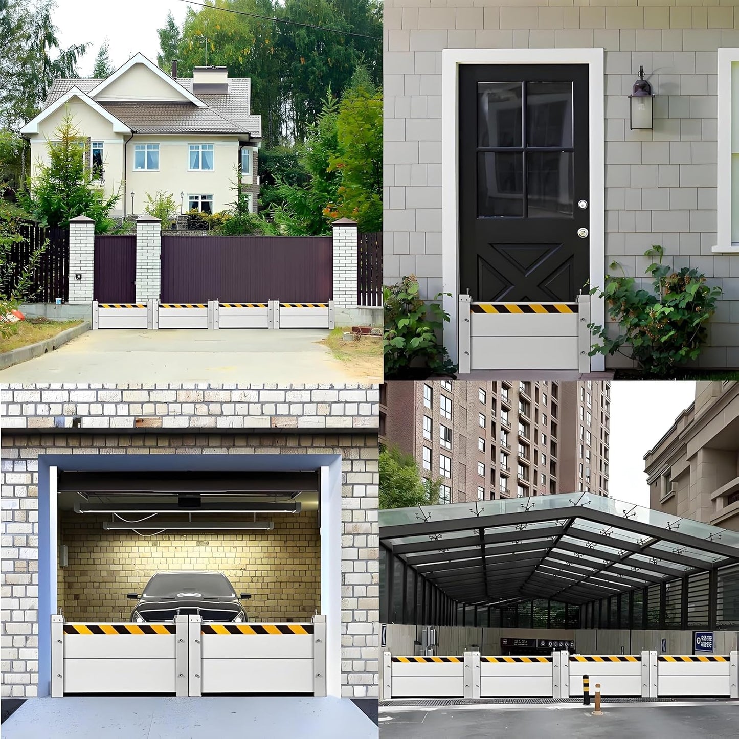 Flood Barriers for Home Exterior,Aluminum Alloy Outdoor Garage Doors Water Barriers for Flooding(H15.7Inch,L20FT)