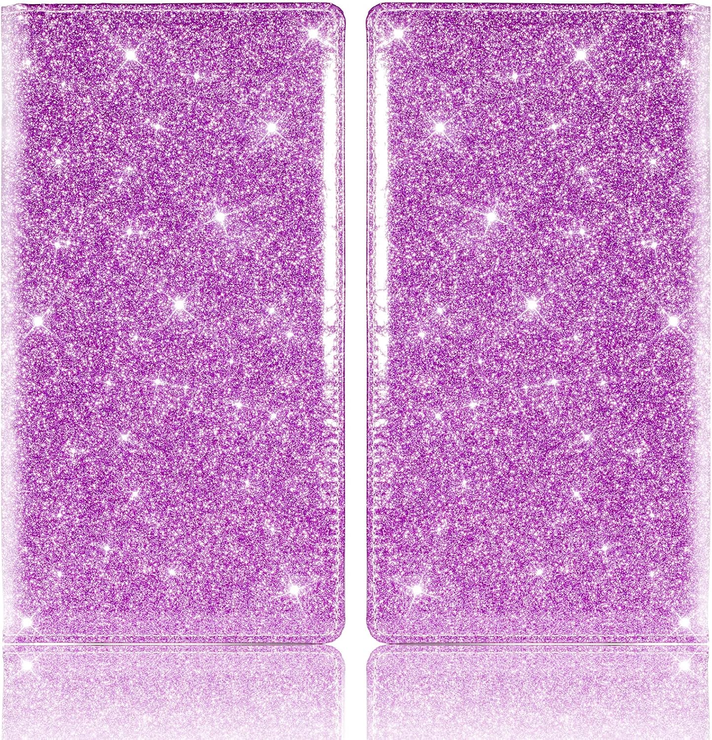 TOURSUIT Car Registration and Insurance Card Holder, Vehicle License Document Glove Box Compartment Organizer, Interior Car Accessories for Women Men Teens (Glitter Purple)